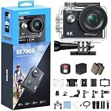 AKASO EK7000 4K30FPS 20MP WiFi Action Camera with EIS Ultra HD 131FT Waterproof Underwater Camera Remote Control 4X Zoom Support External Microphone Black
