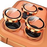 YWXTW Camera Lens Protector for iPhone 17 Pro/iPhone 17 Pro Max, [1 Step Installation Tray] Tempered Glass Screen Protector Metal Individual Camera Cover Accessories Case Friendly (Cosmic Orange)
