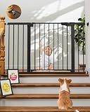 Cumbor 30-48 in Baby Gate for Stairs, Auto Close Dog Gate Indoor, Black