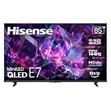 Hisense 85" E7 Cinema Series Hi-QLED Mini-LED 4K UHD Smart Fire TV (85E7SF, 2026 NEW) - Native 144Hz, AI Picture, Dolby Vision IQ · Atmos, FALD, HDR10+ Adaptive, MEMC, Alexa+