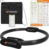 MANTRA SPORTS Pilates Kit & Ring, Fiberglass Magic Circle, Dual Grip, Home Gym