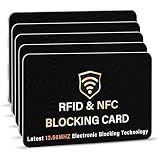 SaiTech IT 5 Pack RFID Blocking Card for Credit Debit ID Card, Black