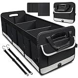 AOPHY Trunk Organizer - 95L Extra Large Capacity SUV Cargo Storage, Collapsible Waterproof Design with Non-Slip Bottom & Retractable Straps, Car Organizers for SUV, Truck, Sedan