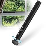 WooFog Adjustable(Short)Window Security Bars for Inside Windows, Window Safety Bars for Sliding/Vertical Windows, Window Guards for Home Security, Anti Theft Jammer Bars for(Small)Window -Black 1 Pcs