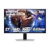 Samsung 27” Odyssey OLED G6 (G60SD) Series Gaming Monitor with QHD & QD-OLED, 360Hz 0.03ms, AMD FreeSync Premium Pro, Anti-Glare, Sleek Design, Cooling System, 3 Year Warranty, LS27DG602SNXZA