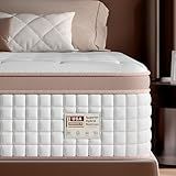 King Mattress 14 Inch - Medium Firm Hybrid Mattress In a Box for Back & Lumbar Support, 366 Night Trial, Individual Pocket Spring Bed for Motion Isolation & Pressure Relief, CertiPUR-US Certified