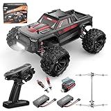 MEW4 1/16 Brushless RC Car, 4X4 RC Offroad Trucks, Portable RC Cars Fast 42 Km/h for Adults, High Speed RC Car, Electric Stadium RC Truck for Adult, Red Black