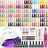 YALSYNY NAIL POLISH KIT with U V Lamp and Drill Starter Kit 36 Colors Gel Nail Polish Nail Art Gel Manicure Kit