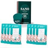 Vegan Zombie Mask Sano Silk Mask by Sano Naturals - Dermatologist Tested Viral One Step Korean Face Mask Skin Care for Glass Skin, Helps Reduce Large Pores, Anti Aging and Tightening - Pack of 8