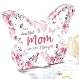Mothers Day Gifts for Mom from Daughter Son: Eletorot Unique Birthday Gifts, Butterfly-Shaped Acrylic Keepsake Decorations, 5x3.8 inch Valentines Day Presents Ideas for Love Mom Grandma Wife