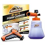 Armor All 2-in-1 Foam Cannon Kit, Car Cleaning Kit Connects to Power Washers and Garden Hoses for Vehicle Cleaning, Includes Foam Cannon, Foam Applicator and Ergonomic Adaptor, 1 count