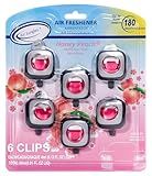 Air Jungles Honey Peach Scent Car Air Freshener Clip, 6 Vent Clips, 4ml Each, Long Lasting Air Freshener, Up to 180 Days Car Refresher Odor Eliminator