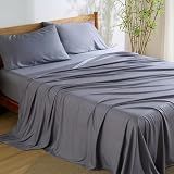 Bedsure PureWoven 100% Rayon Derived from Bamboo, King Size Sheets Set