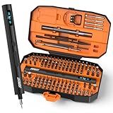 JOREST 155 in 1 Mini Electric Screwdriver Cordless, Precision Power Screwdriver Set, 5 Torque Levels (Max 0.75N.m), Gifts for Men, Magnetic Repair Tool Kit for iPhone, PC, Laptop, PS4 PS5, Xbox, Watch