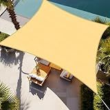 Shade&Beyond Rectangle Sun Shade Sail 08'X12' Permeable Canopy Sand for Patio Garden Yard Deck Pergola (We Make Custom Size)
