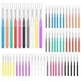 lanjue 100 Pcs Interdental Brushes, 6 Sizes Braces Flossers for Cleaner Braces Brush Soft Dental Brushes Toothpicks Dental Floss Picks Dental for Braces Oral Cleaning(10 Colors)