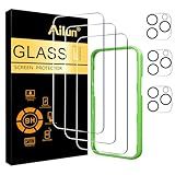 Ailun 3 Pack Screen Protector for iPhone 16 Pro [6.3 inch] + 3 Pack Camera Lens Protector with Installation Frame,Case Friendly Tempered Glass Film,[9H Hardness] - HD