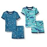 Amazon Essentials Boys' Snug-Fit Cotton Pajama Set, Pack of 2, Under the Sea, 6-7