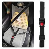 1PCS Adjustable Anti-Slip Seat Cushion Fastening Strap Soft Bump for Adjustmen Belly Comfort Support Adjuster Car Cup Holder Coaster Pads Buckle Extend Cover Relieve Abdominal Pressure(Black)