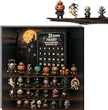 31 Nights of Fright - Halloween Countdown Box, with Figurines 2025 New Unusual Scary Dolls Advent Calendar Decor Gifts, Scary Dolls, Mini Decorations Surprise Hallween Xmas Gifts(31 Days)