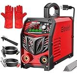 250Amp Stick Welder 110V/220V Dual Voltage, with LED Display ARC Welding Machine w/Hot Start, IGBT Inverter, Portable Welder with Complete Kit (10 Rods, Clamps, Gloves), Anti-Stick for Home/Diy/Farm