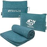PAVILIA Travel Blanket Airplane Compact with Bag, Small Travel Pillow Blanket Long Flights, Lightweight Plane Blanket with Luggage Strap, Camping Blanket for Traveler Essentials, Teal Blue, 65x40