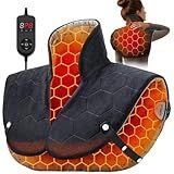 InVarme Far Infrared Heating Pad for Neck and Shoulders – 2X Carbon Fiber 6X Deeper Heat for Fast Relief from Chronic Pain in Seniors – 8 Heat Levels, 4H Auto Shut Off, Ideal for Winter (Black)