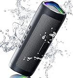 Bluetooth Speaker with HD Sound, Portable Wireless, IPX5 Waterproof, Up to 20H Playtime, TWS Pairing, BT5.3, for Home/Party/Outdoor/Beach, Electronic Gadgets, Birthday Gift (Black)
