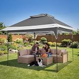 Quictent 12'x12' Pop up Gazebo Canopy Tent, One Person Set up Portable Instant Folding Shelter, Outdoor Canopy Tent with Extra Shade for Backyard, Patio, Party