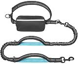 iYoShop Hands Free Dog Leash with Zipper Pouch, Medium, 8-25 lbs, Black