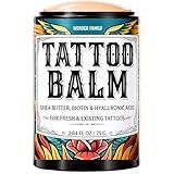 Tattoo Balm Stick Aftercare – Healing Ointment Butter for Fresh & Existing Tattoos, Brightener for Old Ink, Shea Butter Biotin Hyaluronic Acid, Color Enhancer Lotion Moisturizer Cream, Travel Size