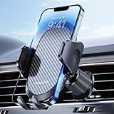 Miracase Phone Holders for Your Car with Metal Hook Clip, Air Vent Cell Phone Stand Car Mount, Universal Automobile Cradle for Garmin GPS Fit iPhone Android and All Smartphones, Dark Black