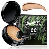 Foundation for Older Women - Air Cushion CC Cream Foundation Makeup, BB Cream Concealer Full Coverage Moisturizing Concealer Brighten Long-lasting (Medium)