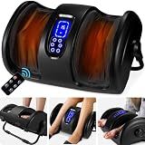 Best Choice Products Shiatsu Foot Massager with Heat for Plantar Fasciitis & Neuropathy, Kneading Foot & Calf Massager with Remote, 360° Adjustable Handle, Rolling & Compression Massage - Black