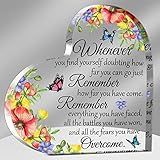 Jetec Butterfly Inspirational Acrylic Gifts for Him Her Women Men University College Middle High College Brave Acrylic Christian Religious Gifts(Butterfly)