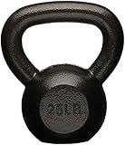 Amazon Basics Cast Iron Kettlebell, 25 Pounds, Black