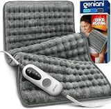 Heating Pad for Back, Electric Throw, Christmas Gift for Women, Heating Pad for Neck & Shoulder, 3 Heat Levels, Birthday Gifts for Mom & Dad, Machine Washable Microplush, Auto Shut Off 12×24", Gray