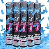 Trendy Buy 5pc Boy Gender Reveal Confetti Cannon Blue – Biodegradable Blue Confetti Poppers Gender Reveal Party Confetti Cannon & Baby Celebration Poppers
