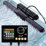 hygger Intelligent Wave Maker for Aquarium, Saltwater Freshwater Circulation Pump Adjustable 6 Waves/Night/Feed/Wireless Connection Mode, Magnetic Holder Display Controller Memory Function (50W)