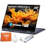 Dell inspiron 14 2-in-1 Laptop, AMD R5 8640HS (Up to 4.9 GHz), 14" Full HD+ Touch Screen, Radeon Graphics, 64 GB DDR5, 2 TB SSD, Fingerprint,Copilot-AI Chat, Windows 11 Pro w/Accessories