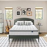Vesgantti Full Size Mattress, 10 Inch Hybrid Full Mattress in a Box, Pillow Top Double Bed Mattresses, Foam and Pocket Coils Innerspring Mattresses, Pressure Relief, Medium Firm Plush Feel