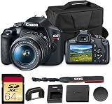 Canon EOS Rebel T7 DSLR Camera with 18-55mm Lens Bundle