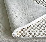 Green Natural Organic Egg Crate Latex Mattress Topper King Size - Soft Plush Pillow Top - GOLS Certified Organic Convoluted Latex Foam - Pressure Point Back Pain Relief Sleeps Cool Breathable Bed Pad