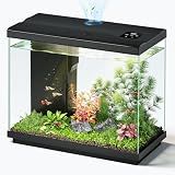 EVIEUN 2.2 Gallon Small Fish Tank, Betta Fish Aquariums Black
