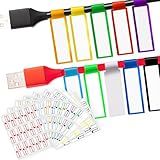 Cable Labels,300 PCS Waterproof Cable Tags in 10 Colors,Wire Labels for Management,Cord Label Can Write On,Self Adhesive Wire Label Printable for Laser Printer and Handwriting