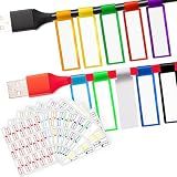 Cable Labels,300 PCS Waterproof Cable Tags in 10 Colors,Wire Labels for Management,Cord Label Can Write On,Self Adhesive Wire Label Printable for Laser Printer and Handwriting