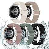 Acextro 5 Pack Stretchy Bands Compatible with Samsung Galaxy Watch 7 6 5 4 FE Band 40mm 44mm 45mm/Watch 6 4 Classic 4 42mm 46mm 43mm 47mm/Active 2, 20mm Water-Resistant Elastic Nylon Sport Strap