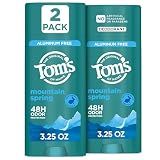 Tom’s of Maine Mountain Spring Natural Deodorant, 3.25 oz (2 Pack)