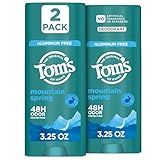 Tom’s of Maine Mountain Spring Natural Deodorant, 3.25 oz (2 Pack)