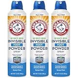 Arm & Hammer Invisible Foot Powder Spray, Clear Talc-Free Sweat Control, Odor Eliminating Foot Spray For Men & Women, 7 Oz (3 Pack)